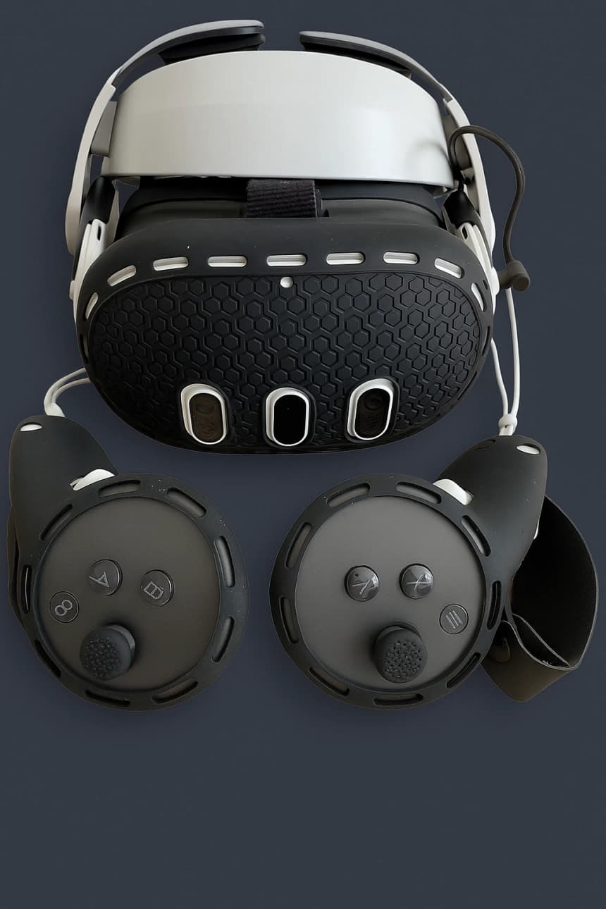 Dos estuches de Meta Quest 3 listos para traslado